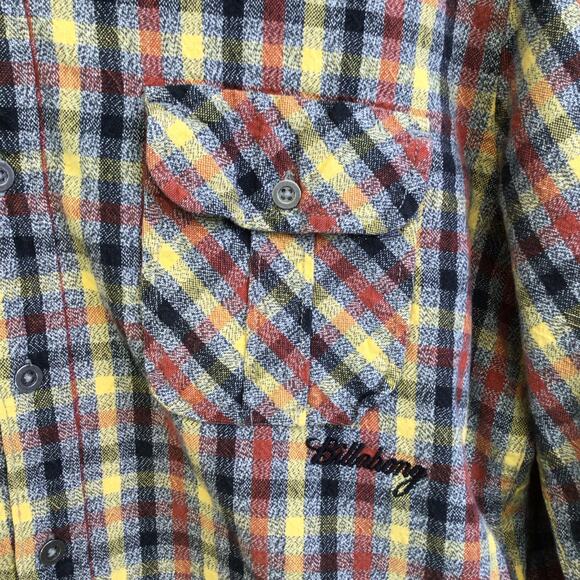 Billabong Plaid Flannel Button Up M - Picture 6 of 9